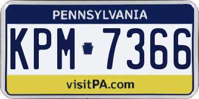 PA license plate KPM7366