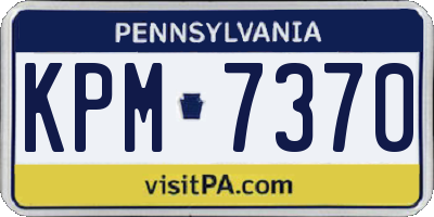 PA license plate KPM7370