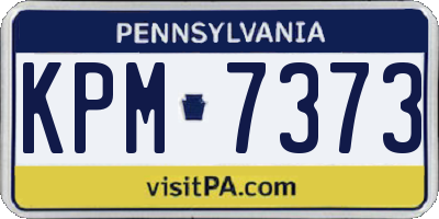 PA license plate KPM7373