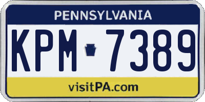 PA license plate KPM7389