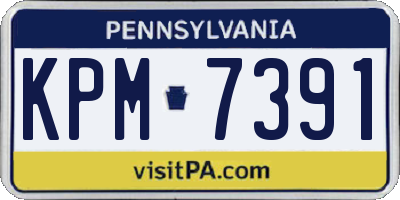 PA license plate KPM7391