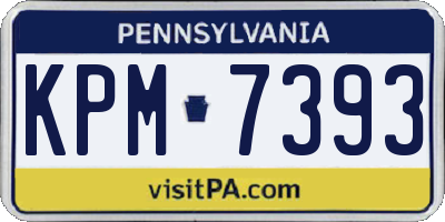 PA license plate KPM7393