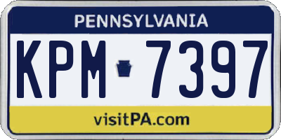 PA license plate KPM7397