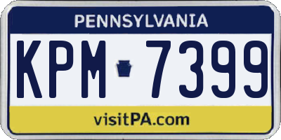 PA license plate KPM7399