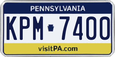 PA license plate KPM7400