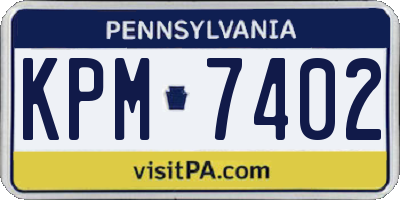PA license plate KPM7402