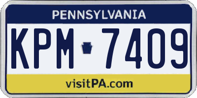 PA license plate KPM7409