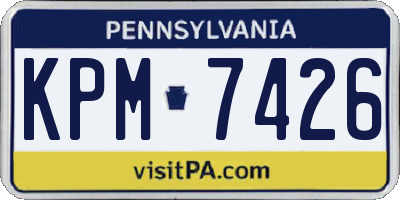 PA license plate KPM7426