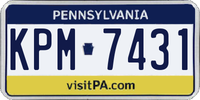 PA license plate KPM7431