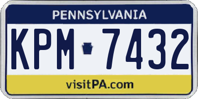 PA license plate KPM7432