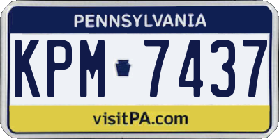 PA license plate KPM7437