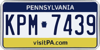 PA license plate KPM7439