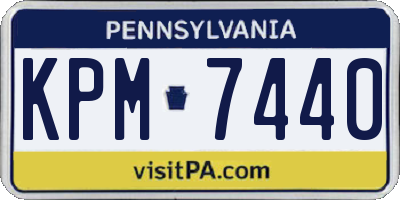 PA license plate KPM7440