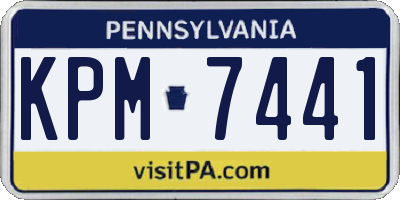 PA license plate KPM7441
