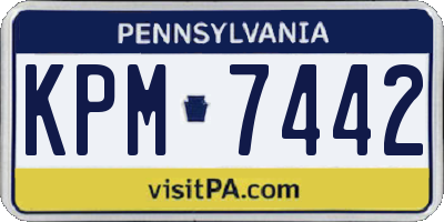PA license plate KPM7442