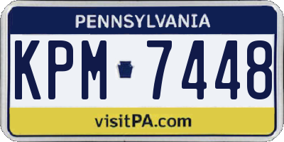 PA license plate KPM7448
