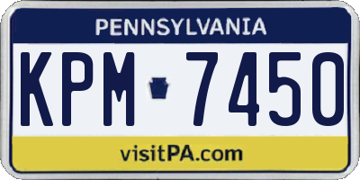 PA license plate KPM7450