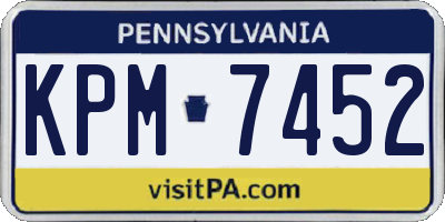 PA license plate KPM7452