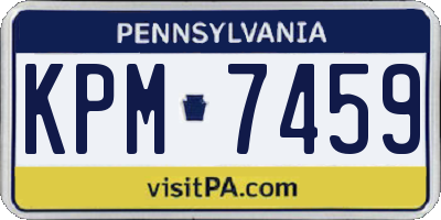 PA license plate KPM7459