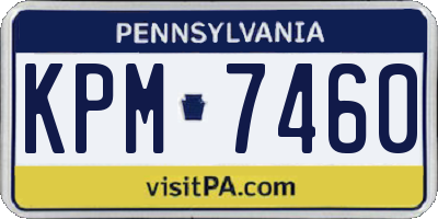 PA license plate KPM7460