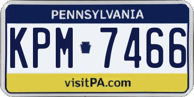 PA license plate KPM7466