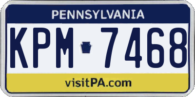 PA license plate KPM7468