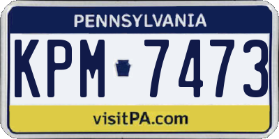 PA license plate KPM7473