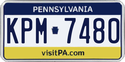 PA license plate KPM7480