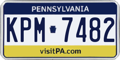 PA license plate KPM7482