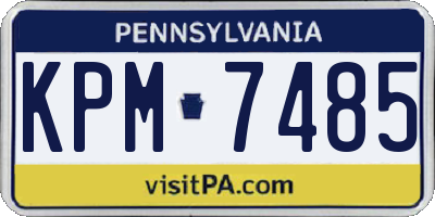 PA license plate KPM7485