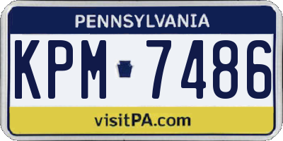 PA license plate KPM7486