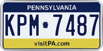 PA license plate KPM7487