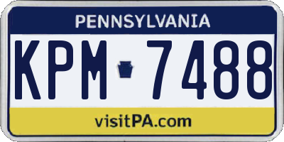PA license plate KPM7488
