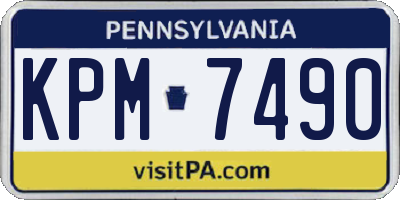 PA license plate KPM7490