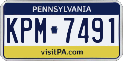 PA license plate KPM7491