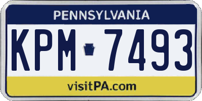 PA license plate KPM7493