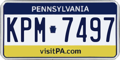 PA license plate KPM7497