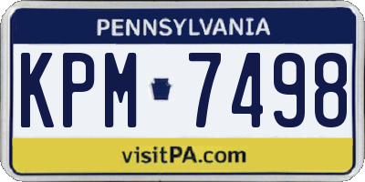 PA license plate KPM7498