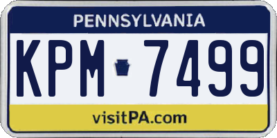PA license plate KPM7499