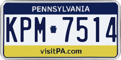 PA license plate KPM7514