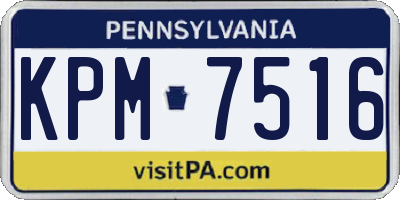 PA license plate KPM7516