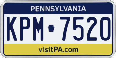 PA license plate KPM7520