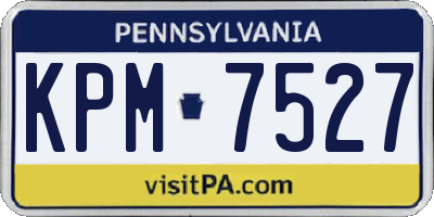 PA license plate KPM7527