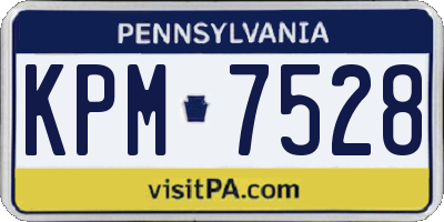 PA license plate KPM7528
