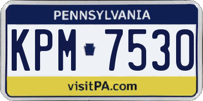 PA license plate KPM7530