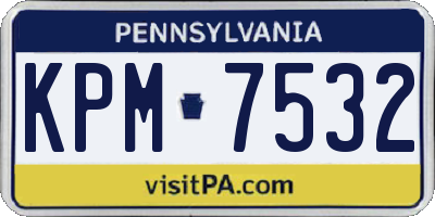 PA license plate KPM7532