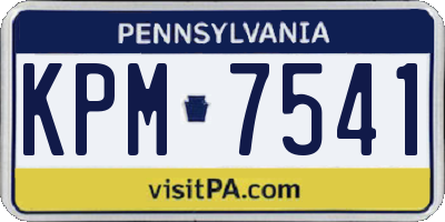 PA license plate KPM7541