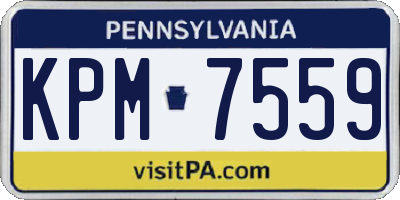 PA license plate KPM7559