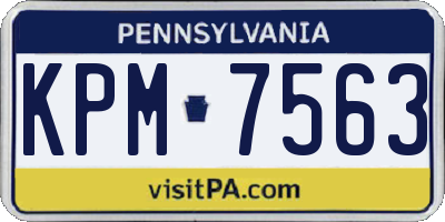 PA license plate KPM7563