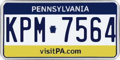 PA license plate KPM7564